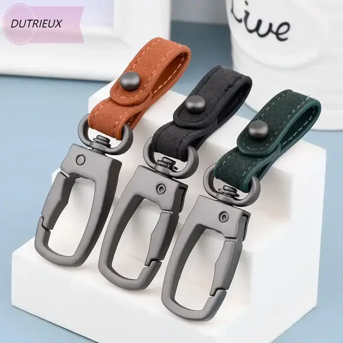 Porte-clés fait à la main en cuir véritable