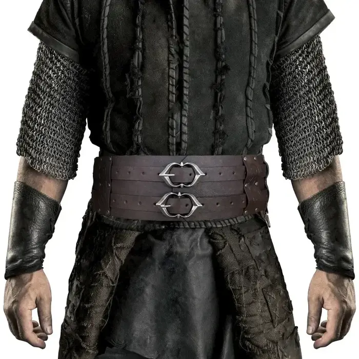 Ceinture en cuir à double largeur pour hommes