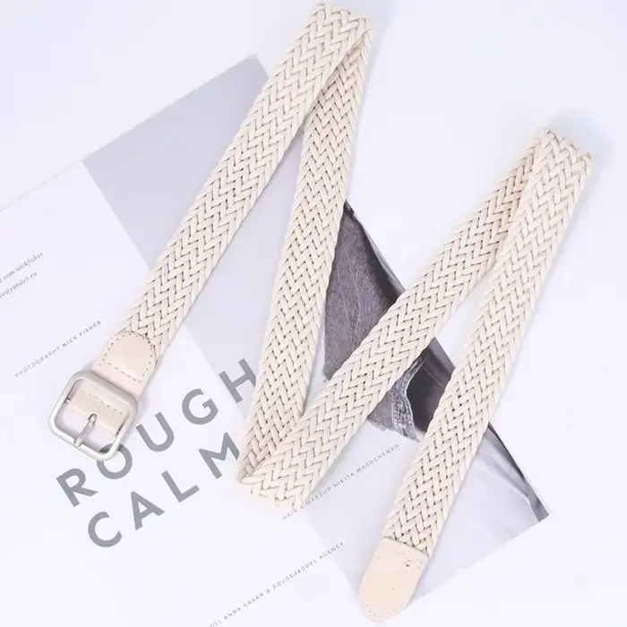Ceinture en corde de chanvre tressée tendance pour femme, style coréen rétro, pour étudiantes - 1 pi