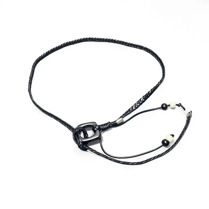 Ceinture fine tressée bohème tendance pour femme – Ceinture polyvalente et originale pour tenues inspirées de la dopamine
