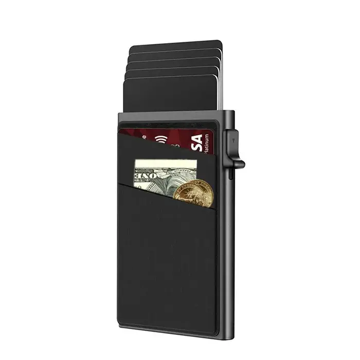 Protecteur de cartes antivol, portefeuille intelligent minimaliste, Protection RFID, boîte métalliqu