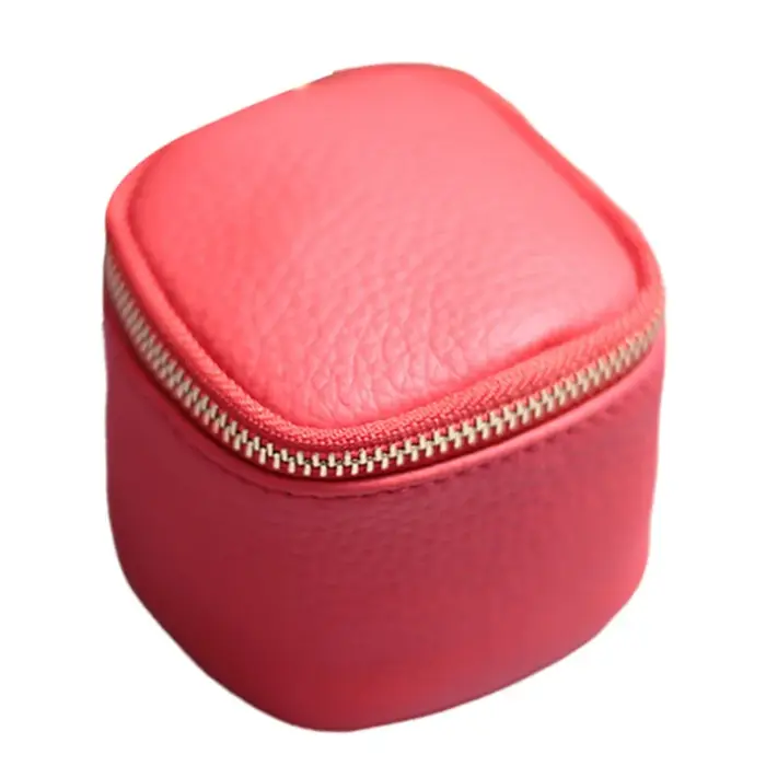 Petite trousse de toilette en cuir PU, forme carrée, étanche, porte-monnaie, design portable, mini t