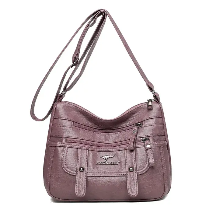 Sac à bandoulière pour femme en cuir souple