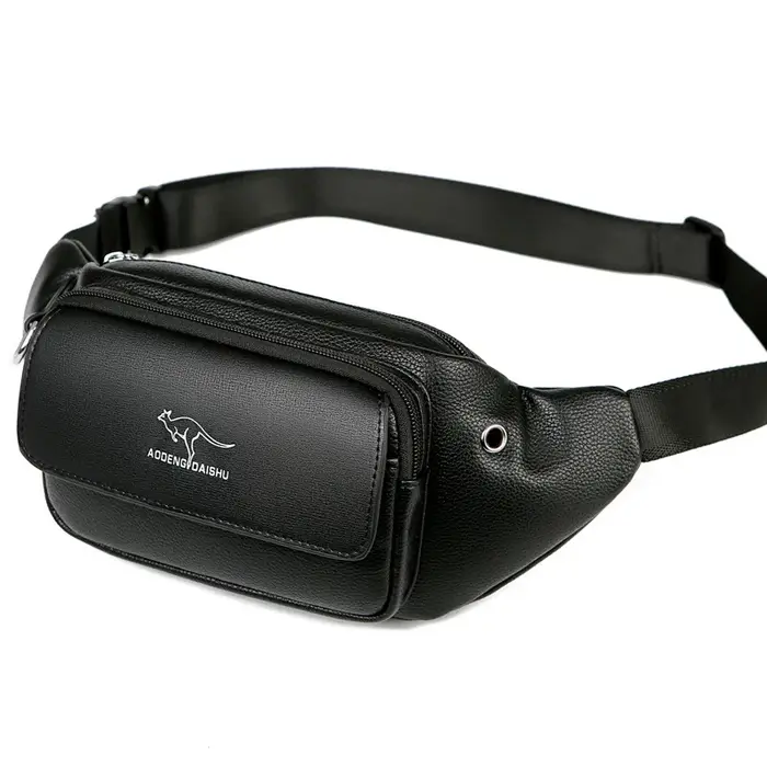 Sac banane en cuir pour hommes, sac de poitrine, sacs de ceinture décontractés, sacs à bandoulière, 