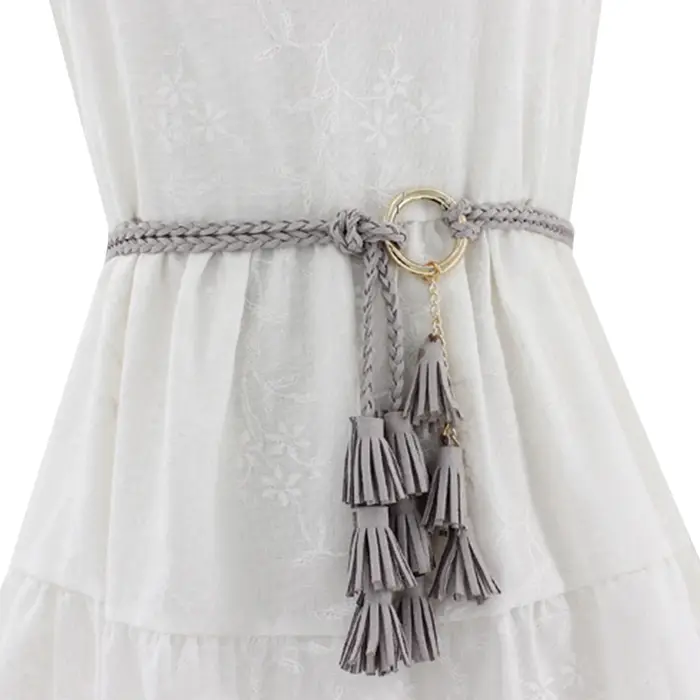 Ceinture tressée nouée décontractée pour femmes