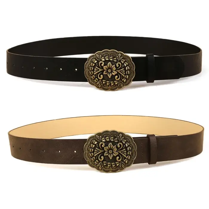 Ceinture Unisexe Noire Polyvalente de Style Coréen