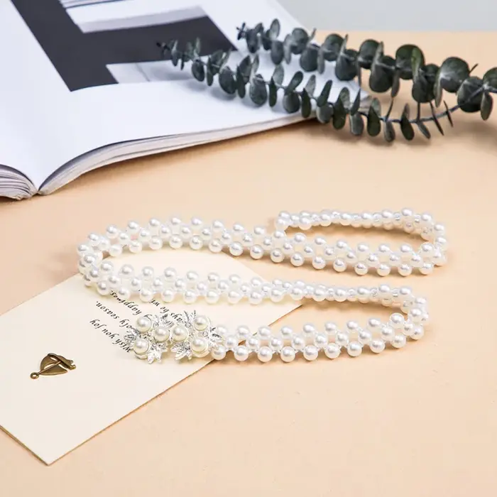 Ceinture de taille élégante en perles pour femmes