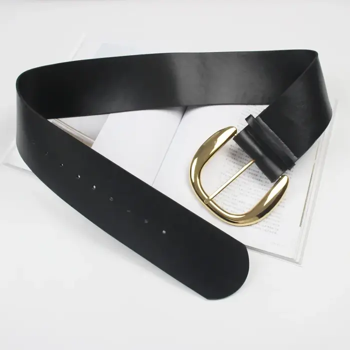 Grande boucle en métal ceinture de taille femmes Vintage marque de luxe concepteur large