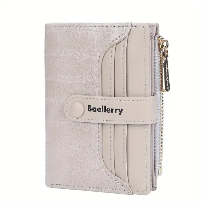 Baellerry marque portefeuille femmes 2023 nouveau portefeuille court pour femmes boucle poncé en cui