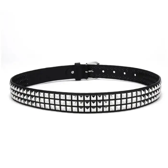 Ceinture à rivets en métal lourd pour femmes