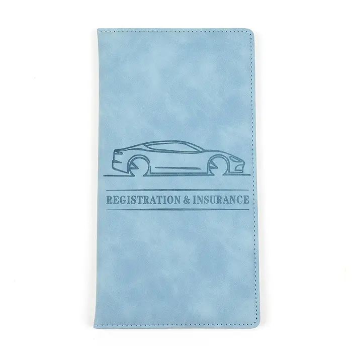 Sac de rangement multifonctionnel en cuir pour Documents de voiture, porte-carte de crédit, couvertu