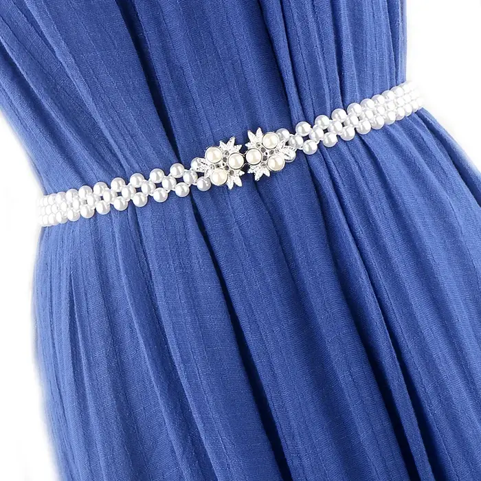 Ceinture en fausses perles pour femmes