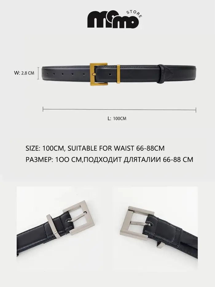 Nouvelle ceinture de luxe en cuir véritable double pour femme