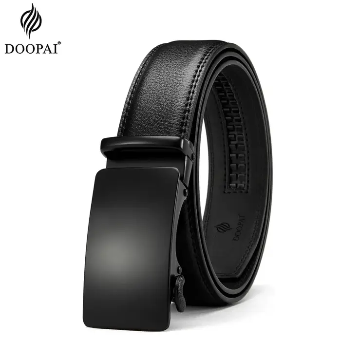 Ceinture en cuir pour hommes, boucle automatique, ceintures en alliage de mode, ceintures de luxe en cuir véritable pour hommes d'affaires, vêtements de luxe de styliste