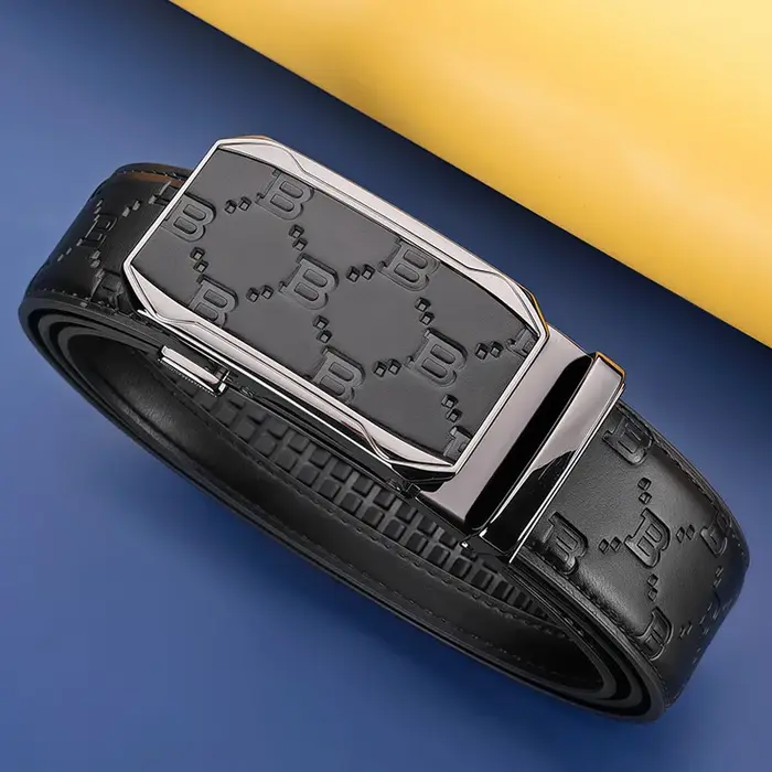 Ceinture en cuir véritable marron noir pour hommes