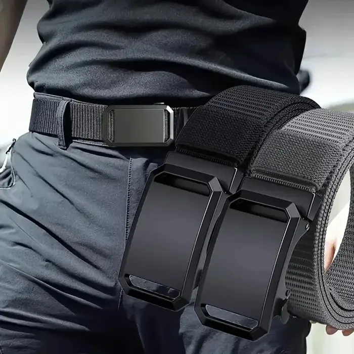 Nouvelle ceinture à boucle automatique, vêtements de travail tactiques en toile, pantalons d'entraîn