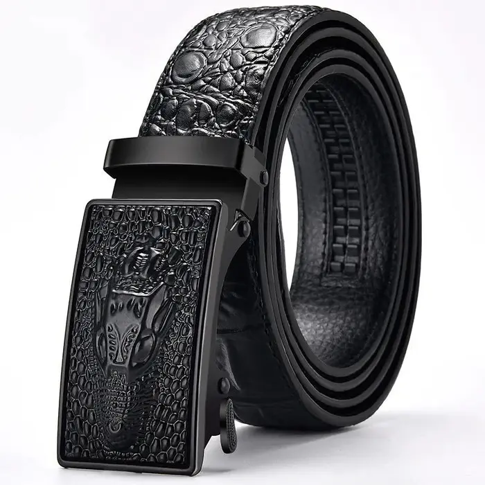 Ceinture en cuir véritable pour hommes, qualité supérieure, marque célèbre de luxe, boucle automatiq