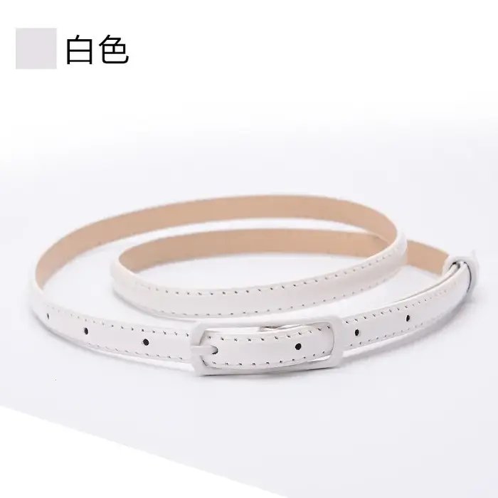 Ceinture Fine pour femmes, boucle en mot japonais, ceinture en PU, mode dames, jupe taille fine