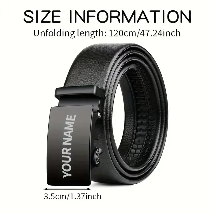 Ceinture décontractée personnalisée avec gravure de nom