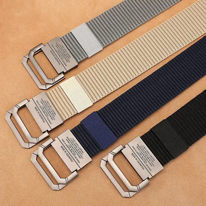 Hommes ceinture en Nylon sangle tissu tactique armée toile décontracté mode luxe concepteur jean