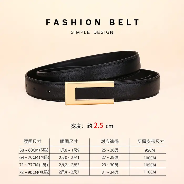 Ceinture en cuir véritable pour femme