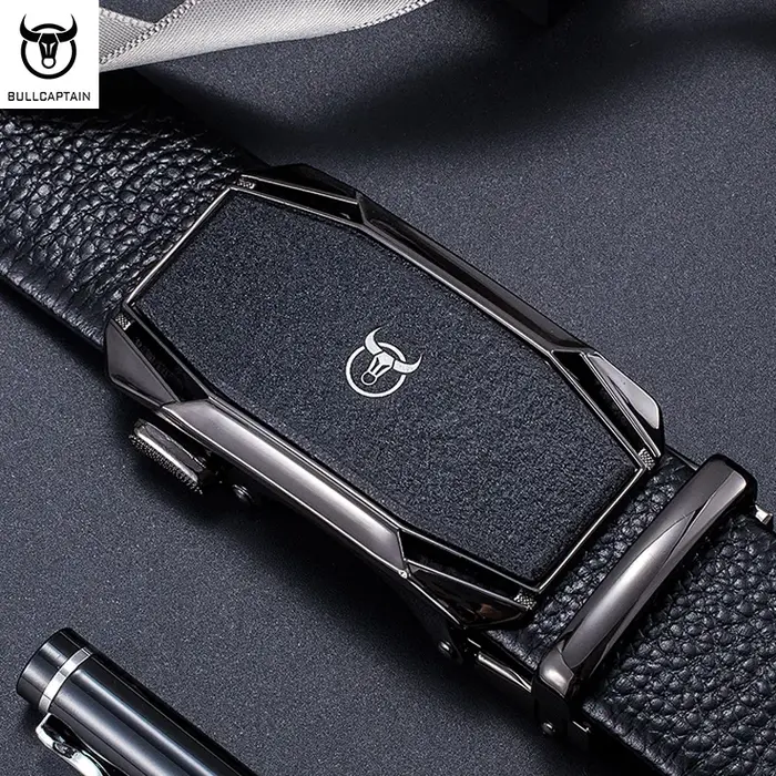 BULLCAPTAIN – ceinture en cuir à boucle automatique pour hommes