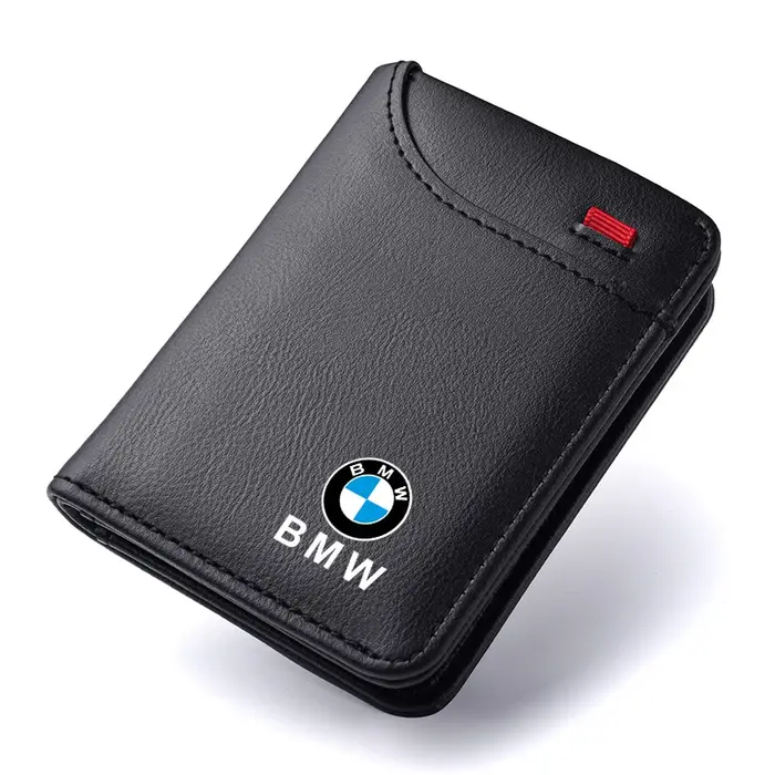 Portefeuille en cuir avec logo de voiture