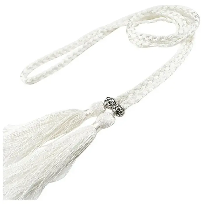 Ceinture tressée pour femme, gland de style chinois, ceinture fine, nœud féminin coloré, ceinture dé