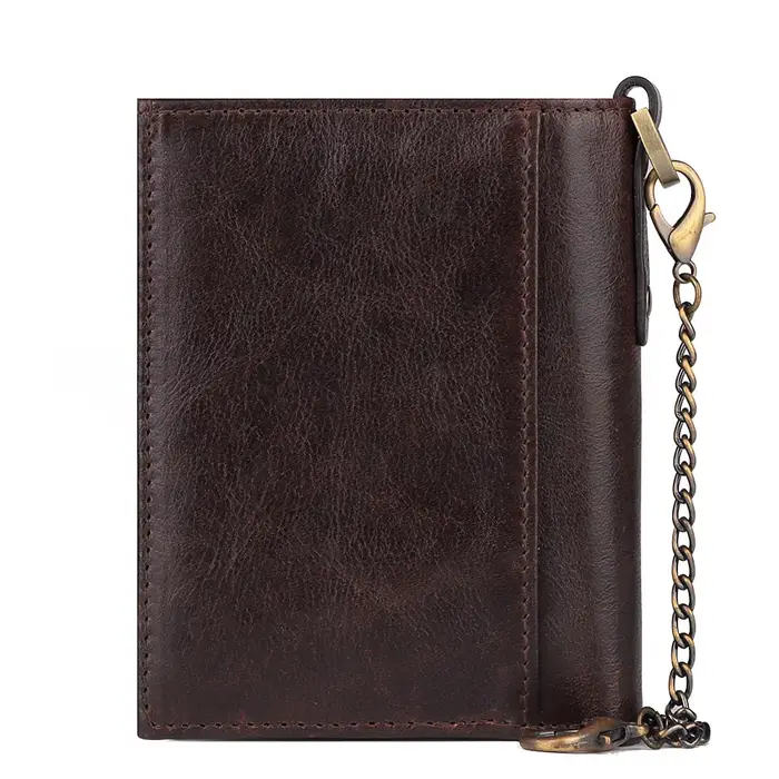 Portefeuille en cuir véritable pour hommes