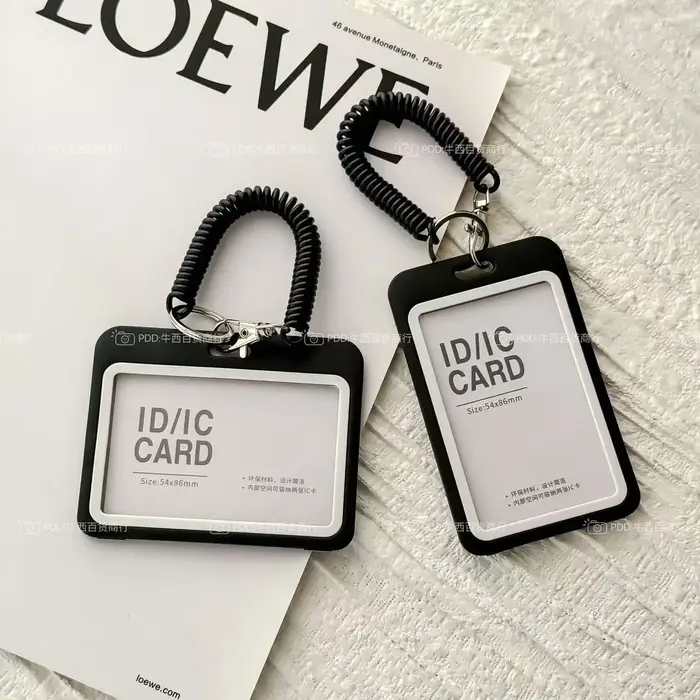 Porte-carte transparent double face adapté au