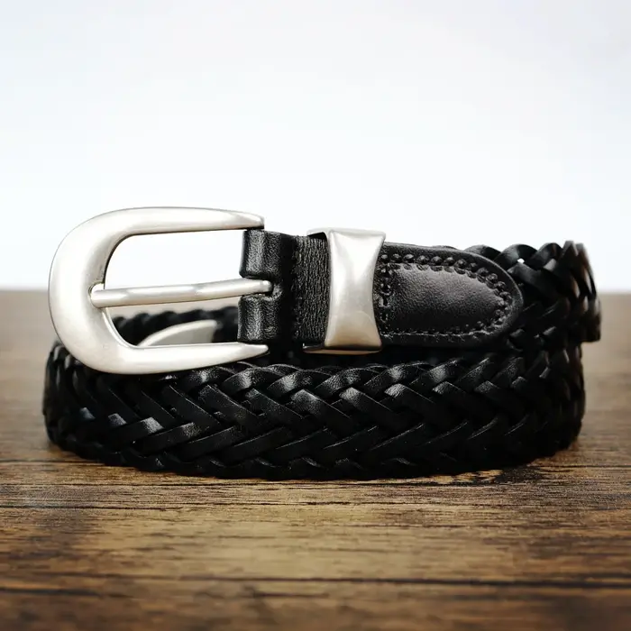 Ceinture en cuir Vintage décontractée faite à la main pour hommes et garçons