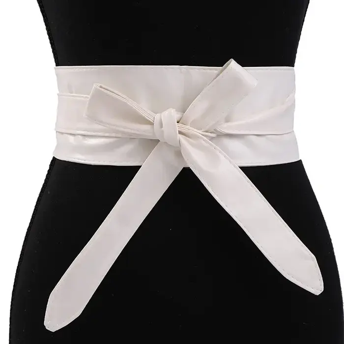 Ceinture large en PU pour femmes