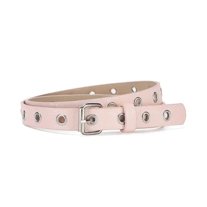 Ceinture en cuir pour femme, tendance et fraîche, avec détails ajourés, pour jeans, style punk minimaliste unique pour le quotidien