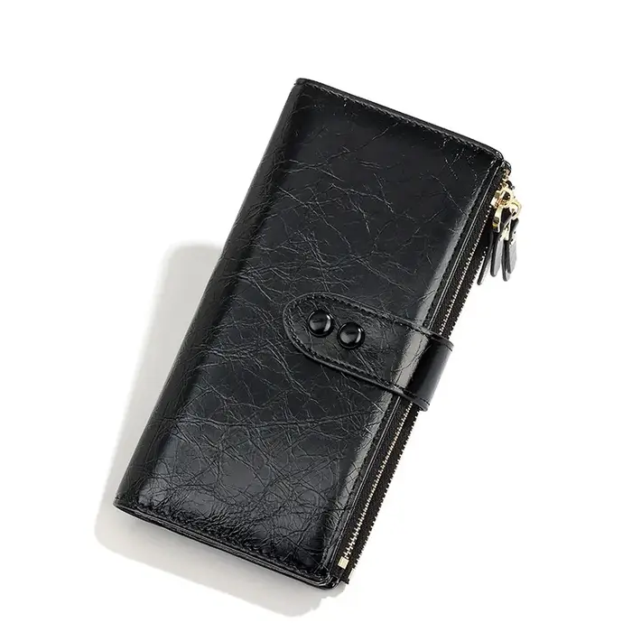 Long porte-carte femmes portefeuille 2025 nouveau sac à main en cuir PU à la mode dames porte-monnai