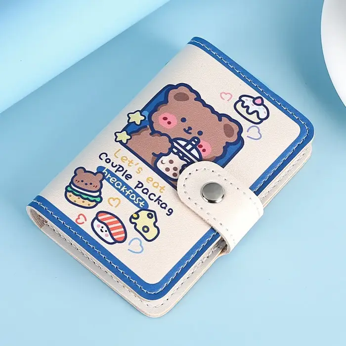 Porte-cartes de visite Portable en PU