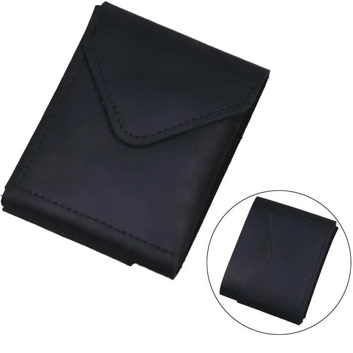 Portefeuille en cuir véritable pour homme (compatible avec les normes européennes)
