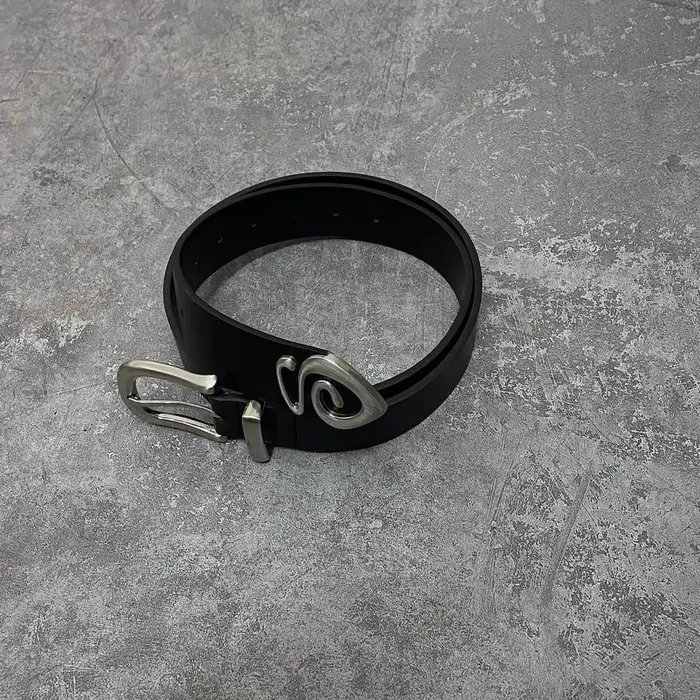 Ceinture pour femme avec boucle rotative noire
