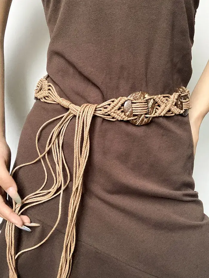 Ceinture tressée pour femme