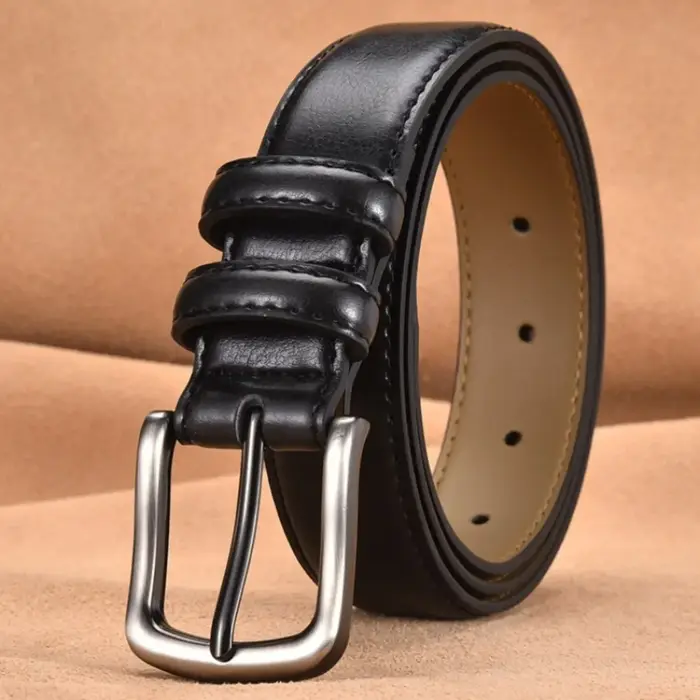 Cuir de Piedmont pour hommes, 1 pièce, à la mode, de haute qualité Affaires. Ceinture décontractée à boucle