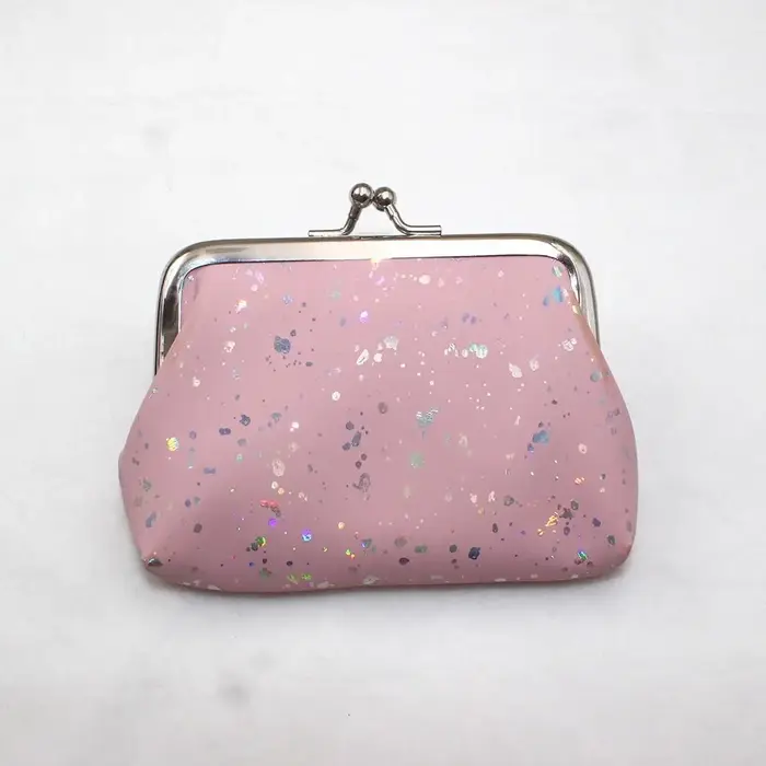 Porte-cartes portable, porte-monnaie brillant, pochette de rangement, petite sacoche, sac à main, po