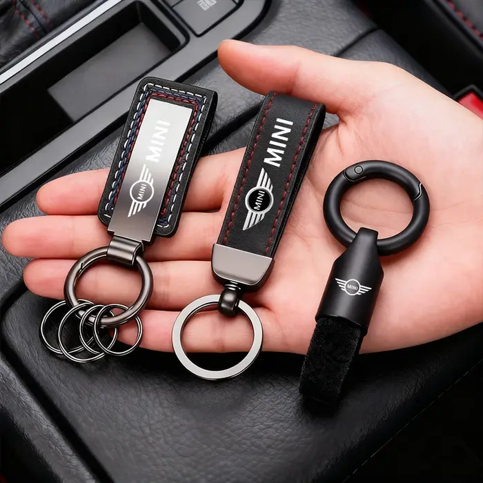 Porte-clés de luxe en daim