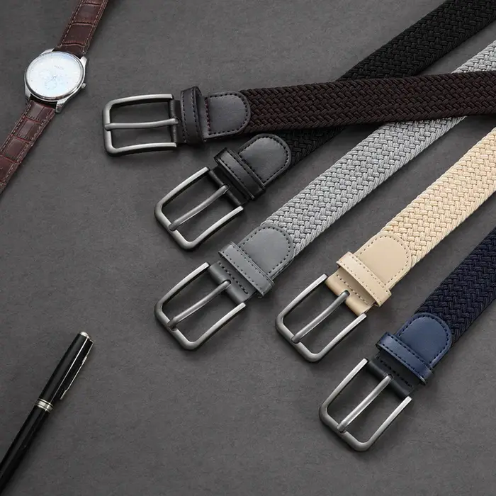 Ceinture élastique tressée pour hommes