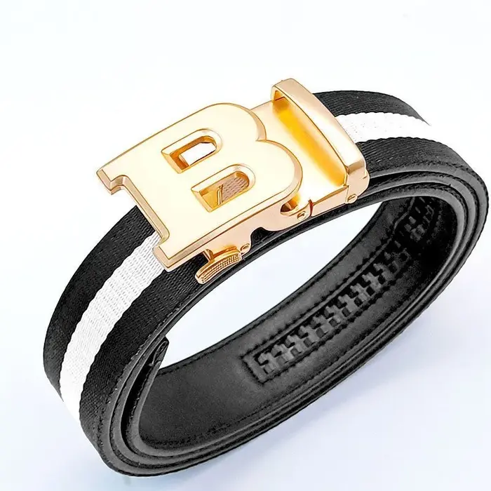Ceinture pour hommes de haute qualité marque de luxe concepteur célèbre toile ceinture en cuir pour 