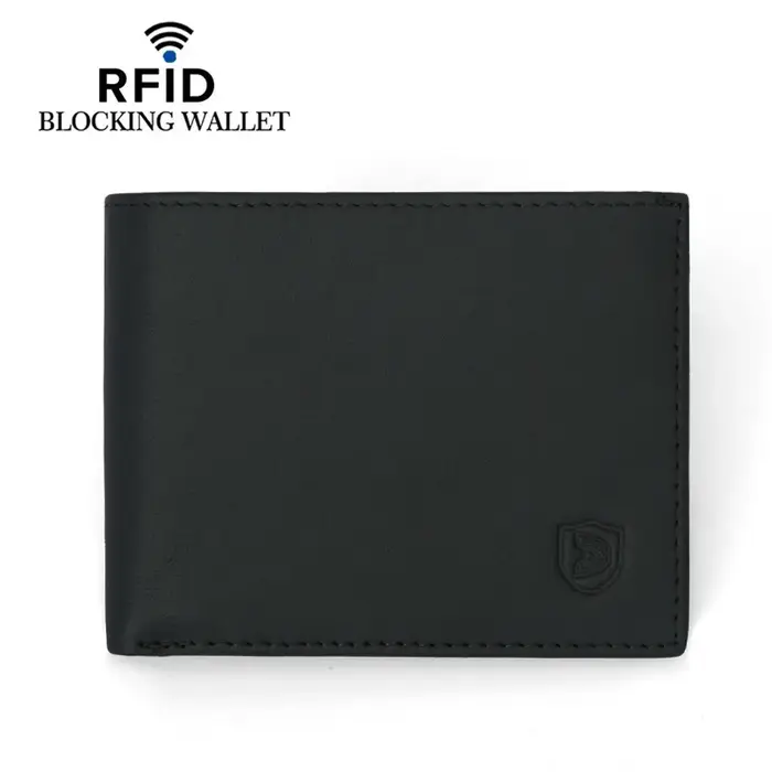 RFID-Portefeuille fin avec poche à monnaie pour homme, porte-cartes de crédit bancaire, sac à main e