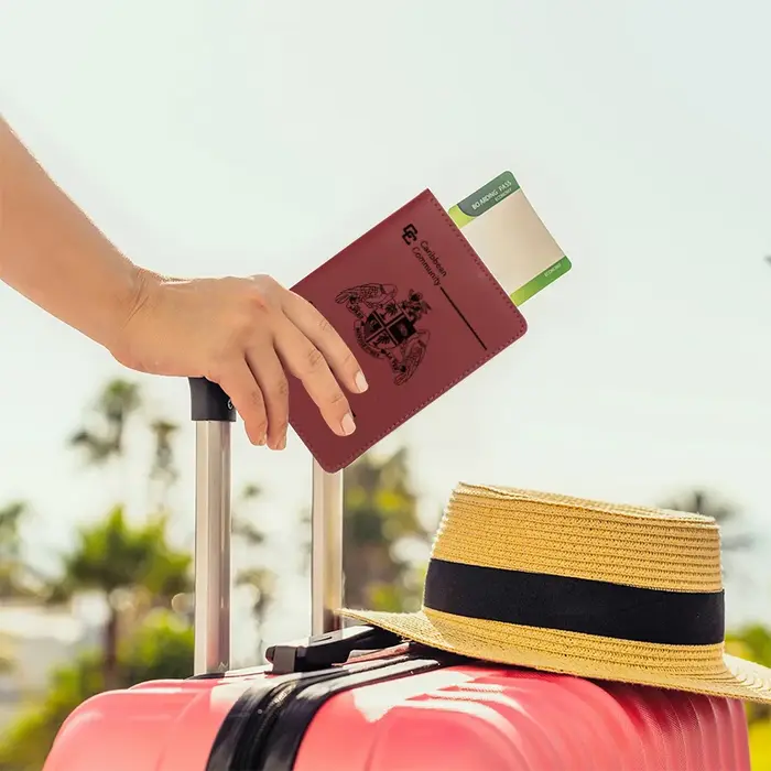 Portefeuille de voyage en cuir véritable fait à la main
