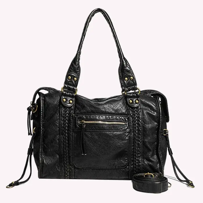 Sac à bandoulière rétro en cuir pour femmes