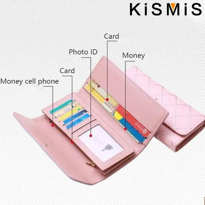 KISMIS portefeuilles pour femmes mignon rose poche
