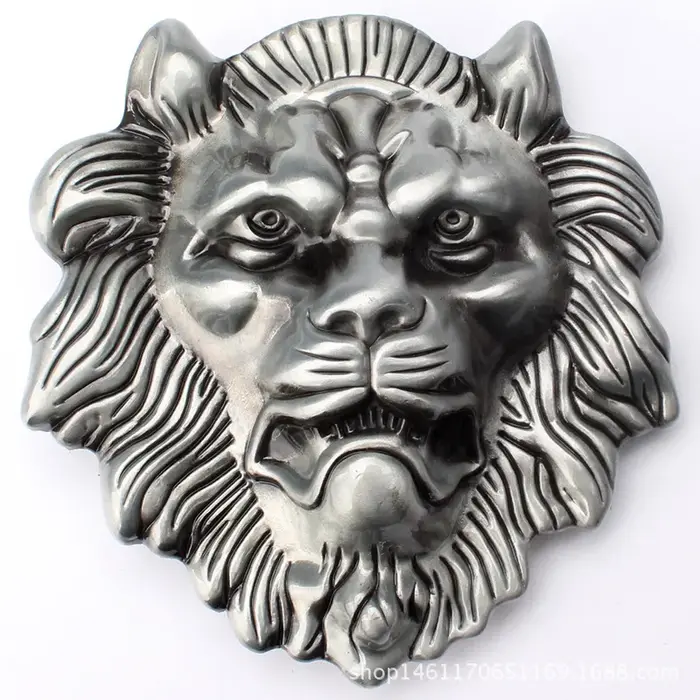Boucle de ceinture tête de Lion