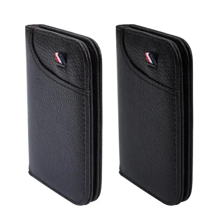 Portefeuille souple Super mince Portable pour hommes en cuir PU Mini ID carte de crédit portefeuille sac à main porte-cartes portefeuille mince petits portefeuilles courts