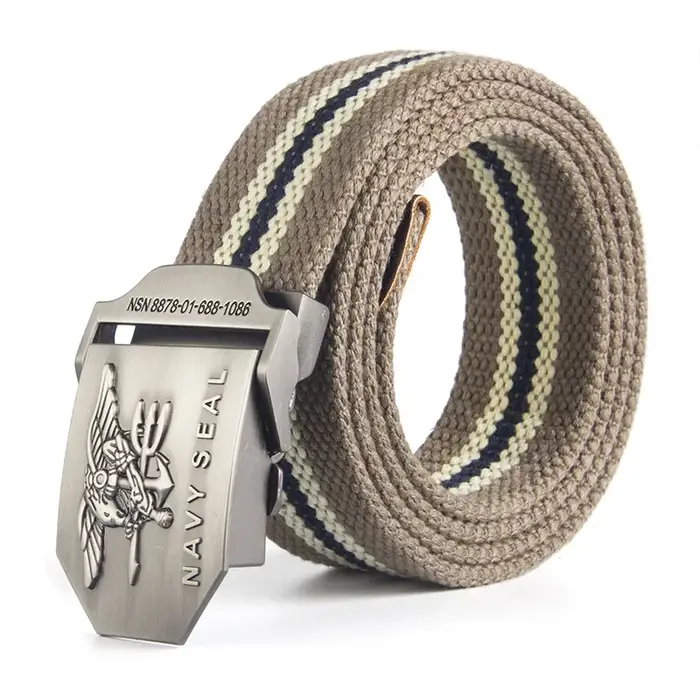 Ceinture en cuir Navy Seal Canvabelt pour hommes, ceinture militaire américaine, équipe d'atterrissa